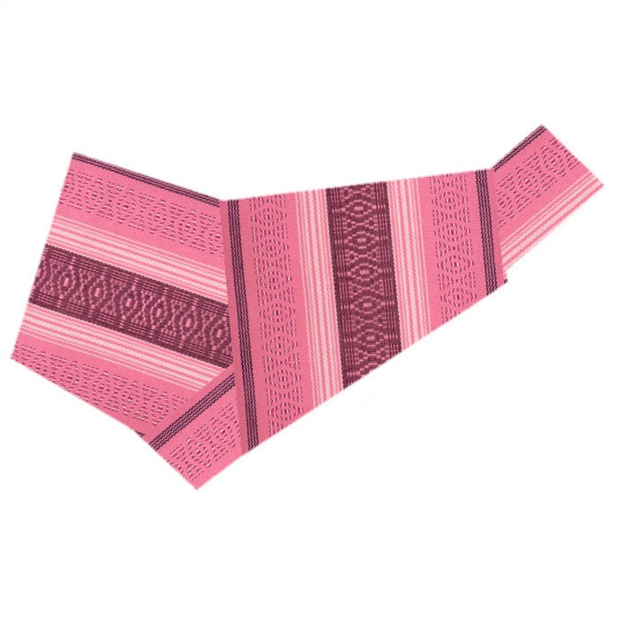 知花花織 半幅帯 ピンク×紫｜沖縄の伝統織物 花織 帯 | hanaito